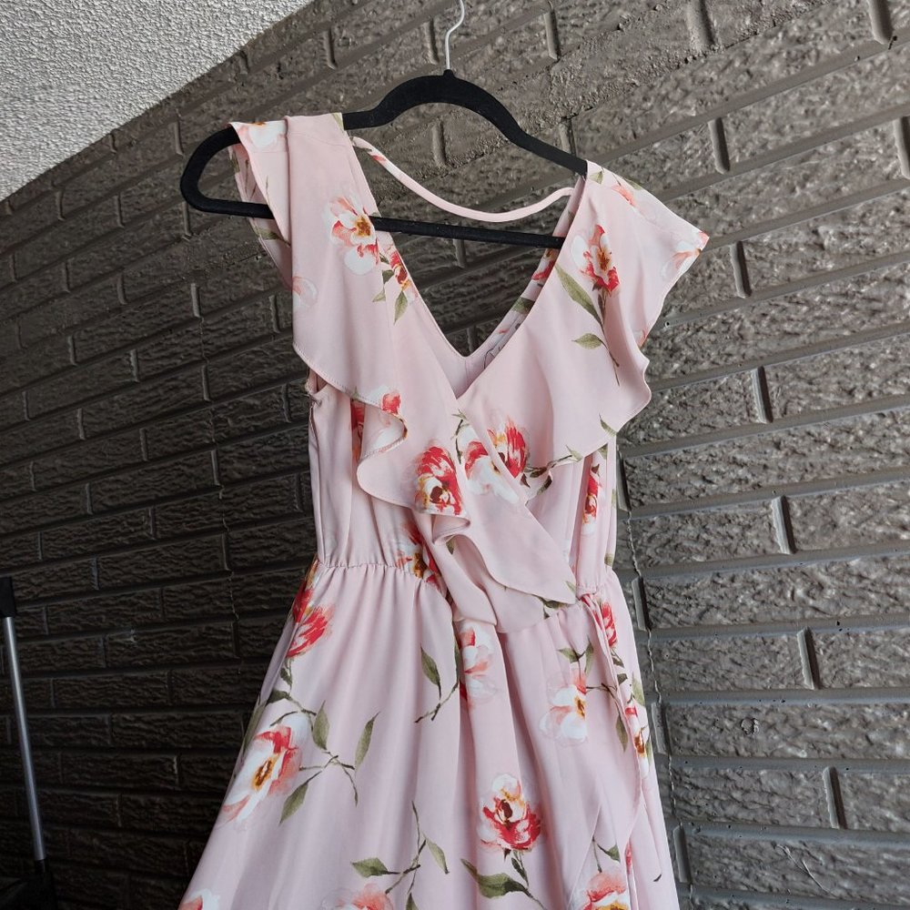 Floral Pink Dress from Sopran | High-Low Style | Size Medium - Picture 4 of 6